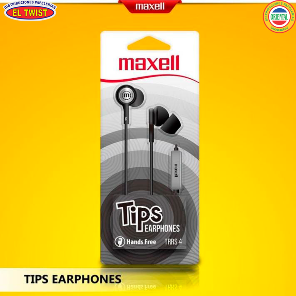AUDIFONO IN-TIPS IN EAR STEREO BUDS MAXELL_1